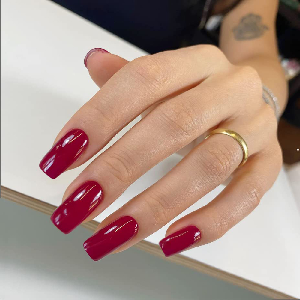 ARTAUG 24PCS Short Square Red  - Nail Art Pink 评论和价格