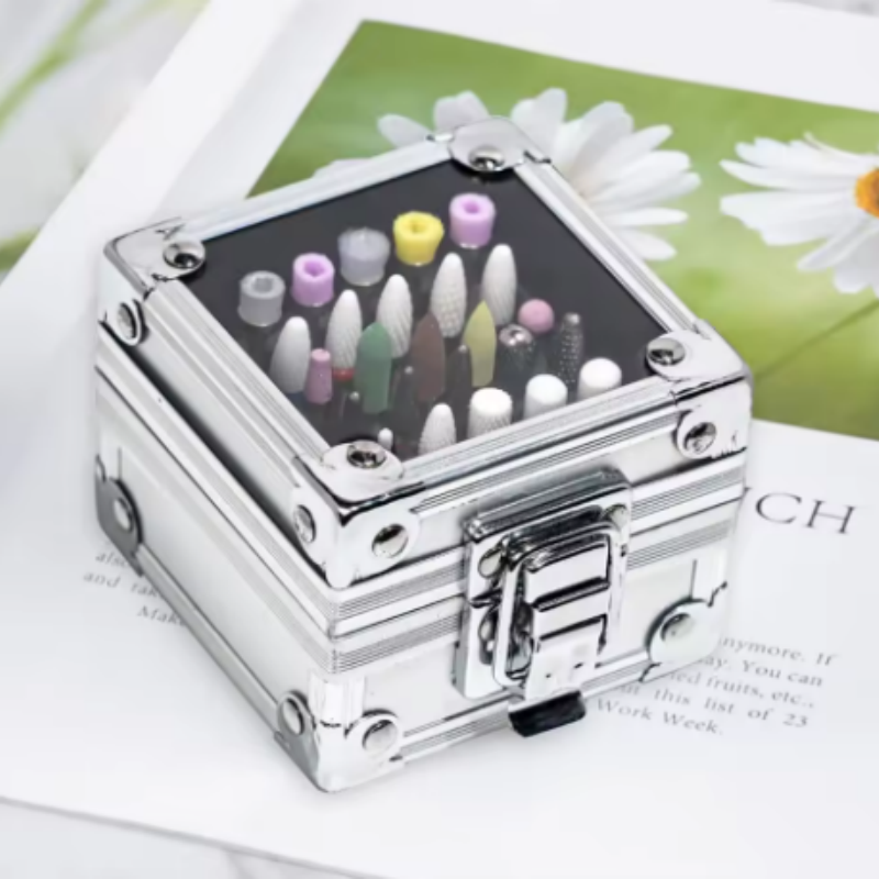 Nail Drill Bits Storage Alumin - Nail Drill Machine 评论和价格