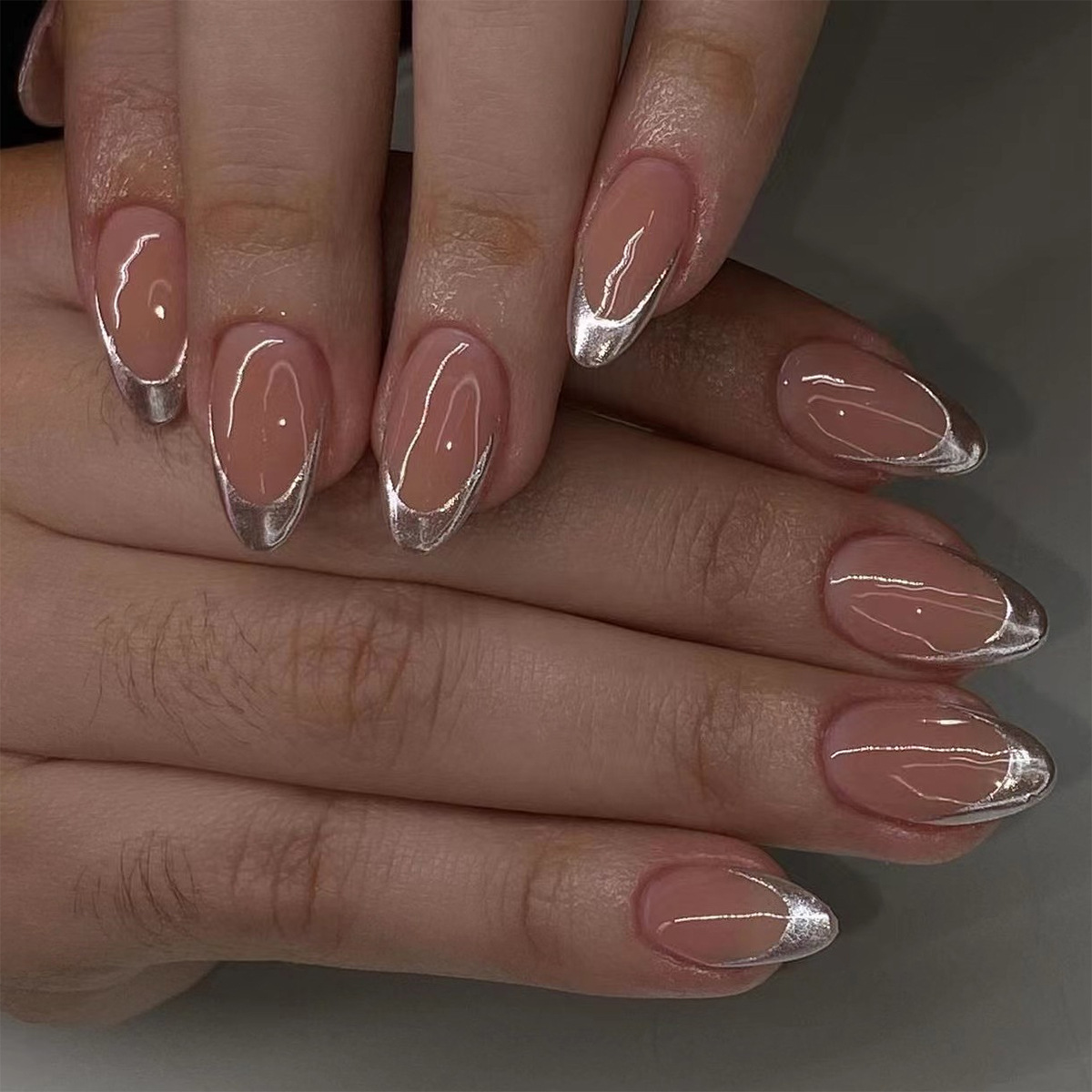 24pcs Simple Green French Fake - Nail Art Press On 评论和价格