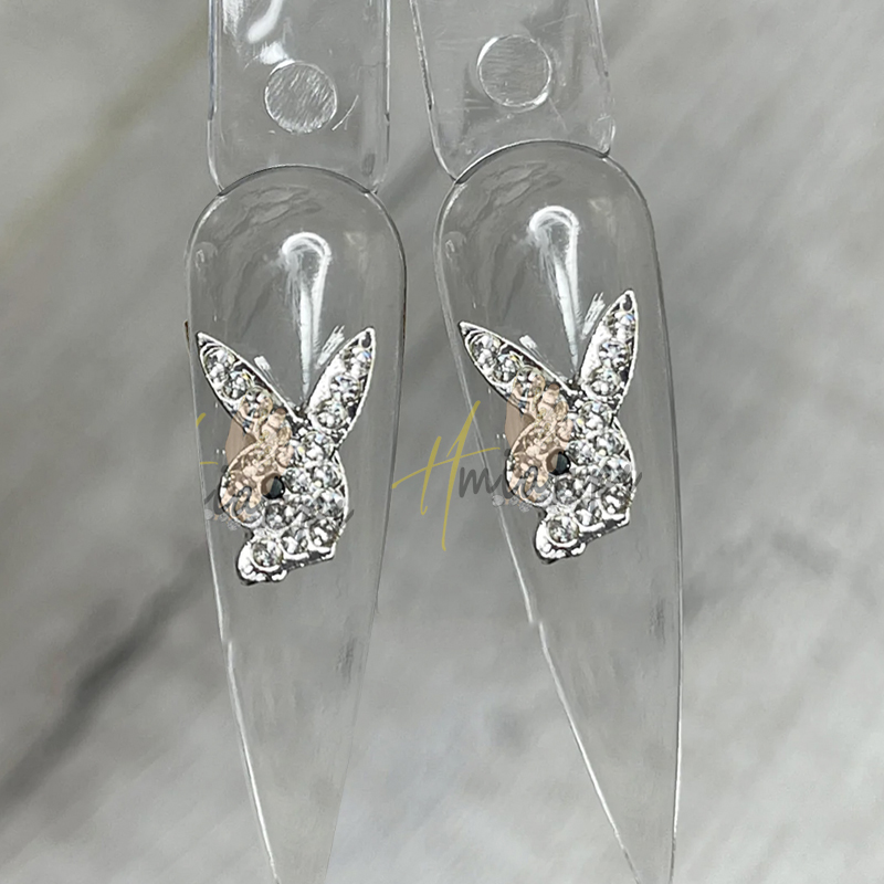 3D Bunny Heads Nail Charms Dec - Nail Art Valentines Day 评论和价格