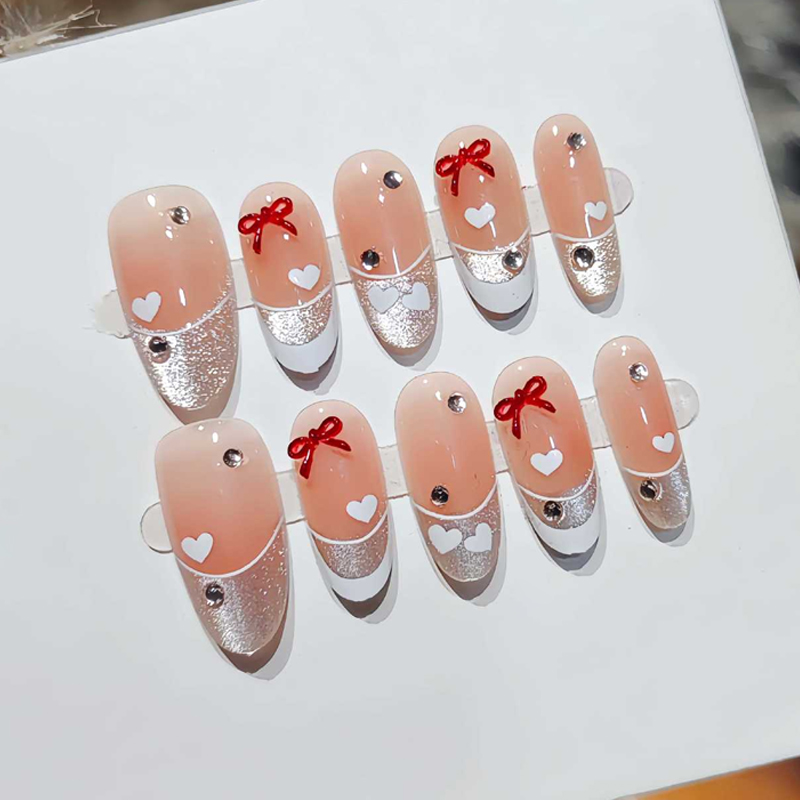 10Pcs French Sweet Cool Spicy  - Nail Art Press On 评论和价格